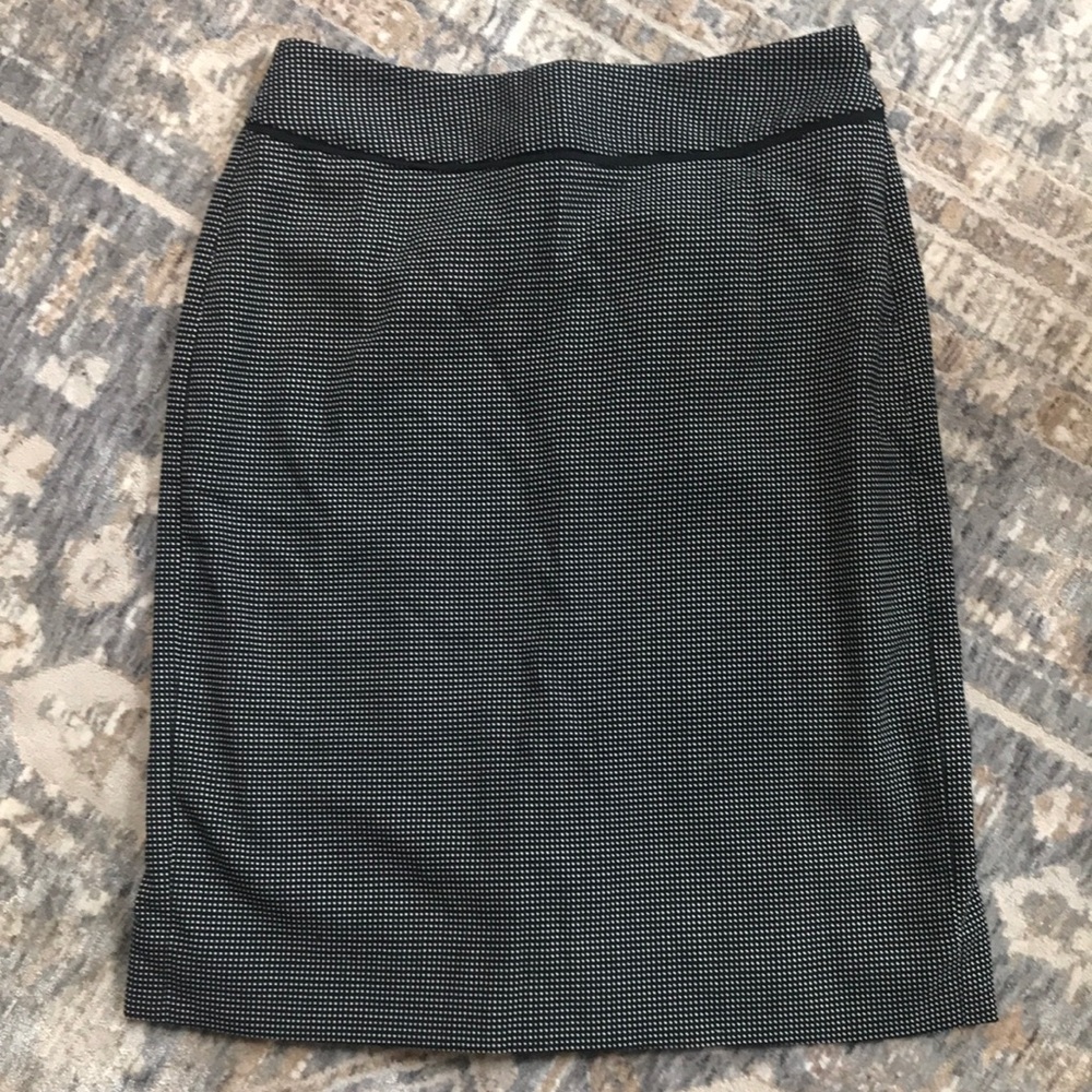 Black & White Pencil Skirt with Surprise Back